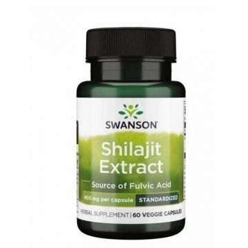 Shilajit Extract Standardizat 400 mg, 60 capsule - Swanson