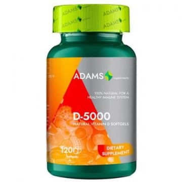 Vitamina D-5000 softgel, 120 capsule, Adams Vision