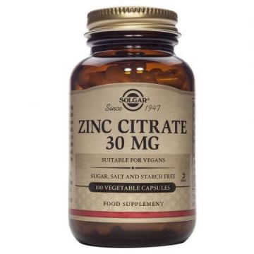 Zinc Citrate, 30 mg, 100 capsule, Solgar