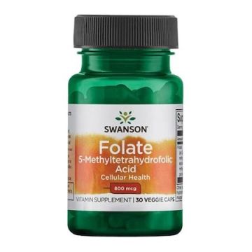 Acid folic Folate 800 mcg, 30 capsule, Swanson (TIP PRODUS: Suplimente alimentare, Concentratie: 800 mcg)