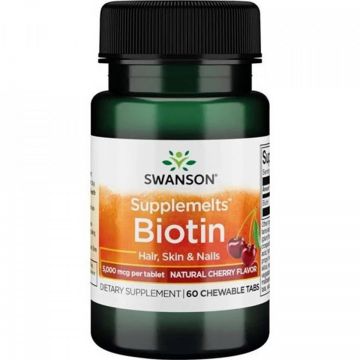 Biotina 5000mg, 60 tablete, Swanson (Concentratie: 60 capsule)