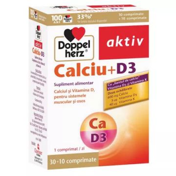 Calciu + D3 30 + 10 comprimate Doppelherz
