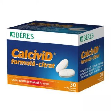 Calcivid - Formula citrat 30 comprimate Beres Pharmaceuticals Co