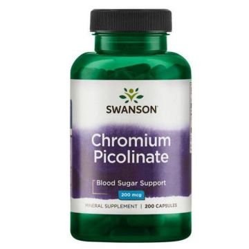 Chromium Picolinate (Crom Picolinat) 200 mcg, 200 capsule - Swanson