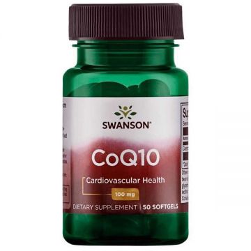 Coenzima Q10 100 mg, 50 capsule, Swanson (Concentratie: 50 capsule)
