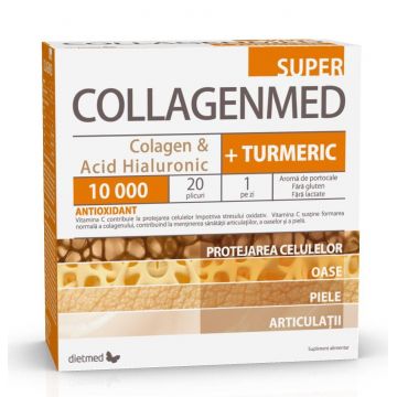 CollagenMed Super 10000 + Turmeric, 12,5 g, 20 plicuri, Dietmed-Naturmil