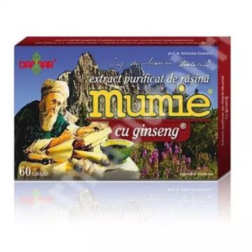 Extract purificat de rasina Mumie cu Ginseng 60 tablete Damar General Trading