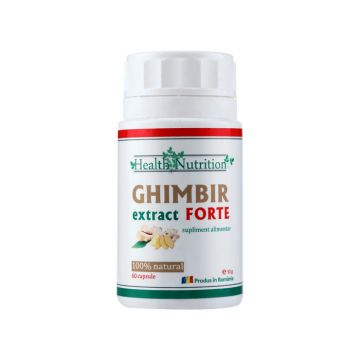 Ghimbir Extract Forte Health Nutrtion (Cantitate: 120 capsule)