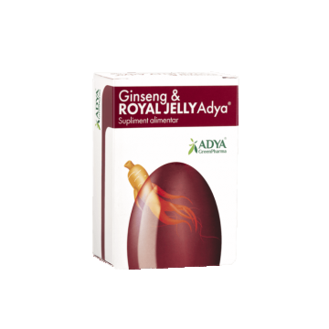 Ginseng & Royal Jelly 30 capsule gelatinoase moi - Adya Green Pharma