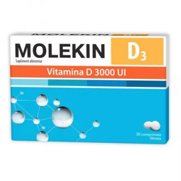 Molekin D3 3000 UI 30 comprimate Zdrovit