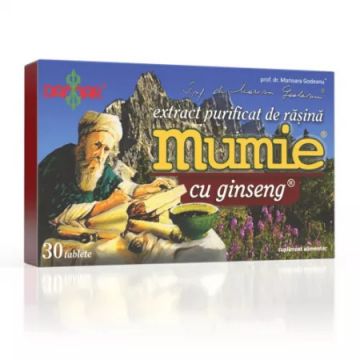 Mumie cu Ginseng Extract purificat de rasina 30 tablete Damar General Trading