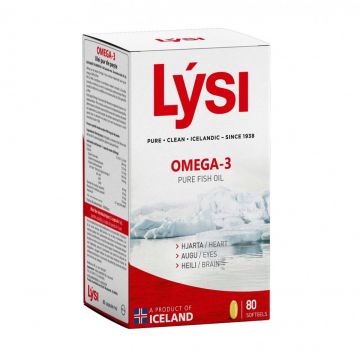 Omega 3 cu ulei pur de pește, 80 capsule, Lysi (Concentratie: 80 capsule)