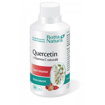 Quercetin + Vitamina C naturala, capsule, Rotta Natura (Cantitate: 90 tablete)