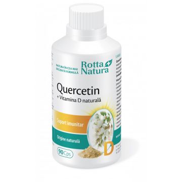 Quercetin + Vitamina D naturala, Rotta Natura capsule (Cantitate: 30 tablete)