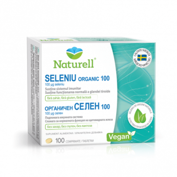 Seleniu Organic 100 x 100cpr, Naturell