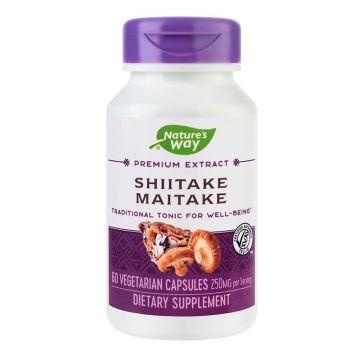 Shiitake Maitake SE Natures Way, 60 capsule, Secom (Concentratie: 250 mg)