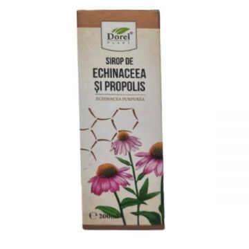 Sirop de echinaceea si propolis, 200 ml, Dorel Plant
