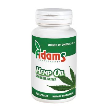 Ulei din seminte de Canepa 1000mg, 30 capsule, Adams Vision Ulei din seminte de Canepa 1000mg, 30 capsule, Adams Vision