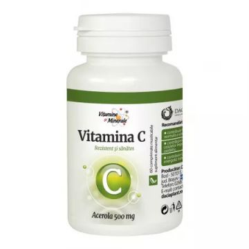 Vitamina C cu acerola, 60 comprimate Dacia Plant