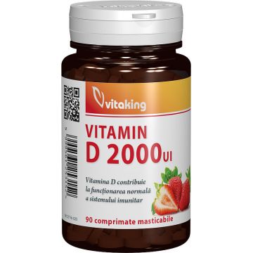 Vitamina D 2000 UI VItaking comprimate masticabile (Ambalaj: 90 comprimate masticabile)