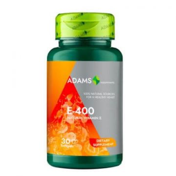 Vitamina E-400 (naturala), 30 capsule, Adams Vision