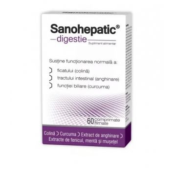Zdrovit Sanohepatic Digestie 60 Comprimate Filmate