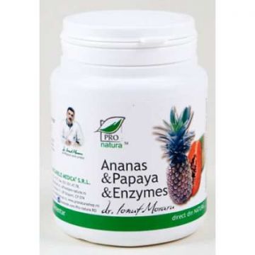 Ananas si Papaya Enzymes Laboratoarele Medica (Concentratie: 60 comprimate)