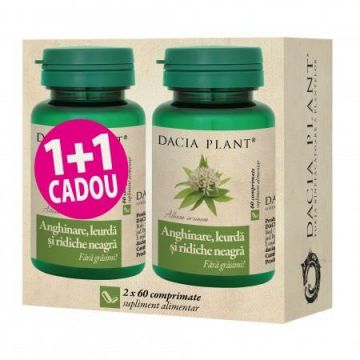 Anghinare, Leurda si Ridiche neagra Dacia Plant 60+60 comprimate (Concentratie: 500 mg)