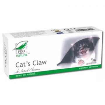 Cats Claw Pro Natura Laboratoarele Medica 30 capsule (Concentratie: 190 mg)