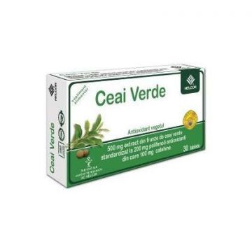 Ceai verde 500 mg Helcor 30 tablete (Concentratie: 500 mg)
