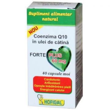 Coenzima Q10 Forte Plus 60 mg Hofigal 40 capsule (Concentratie: 60 mg)