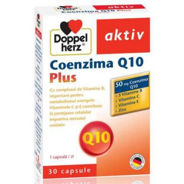 Coenzima Q10 Plus 50 mg DoppelHerz 30 capsule (Concentratie: 98.4 mg)