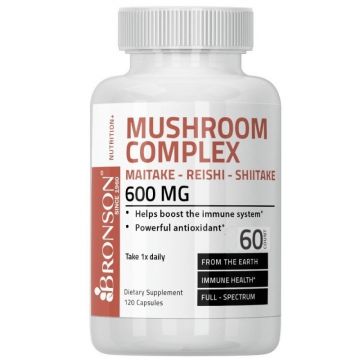 Complex ciuperci Maitake Reishi Shiitake 60 capsule (Ambalaj: 60 capsule)