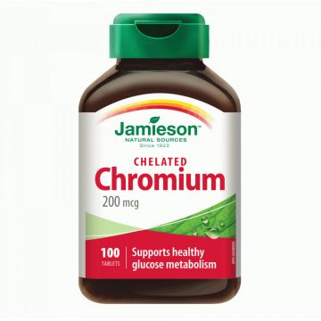 Crom Chelat 200 mg Jamieson 100 tablete (TIP PRODUS: Suplimente alimentare, Concentratie: 200 mg)