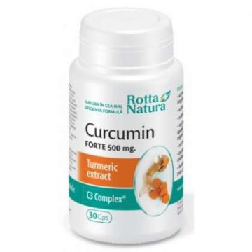 Curcumin Forte 500 mg Rotta Natura 30 capsule (Concentratie: 500 mg)