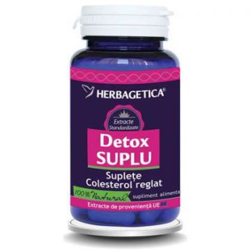 Detox Suplu Herbagetica capsule (Ambalaj: 120 capsule, Concentratie: 350 mg)