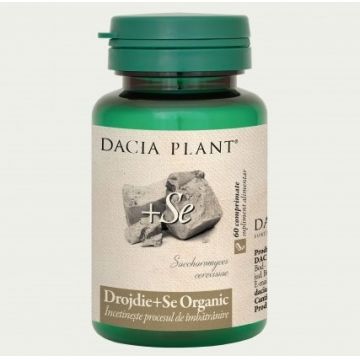 Drojdie cu Seleniu Organic Dacia Plant 60 comprimate (TIP PRODUS: Suplimente alimentare, Concentratie: 500 mg)