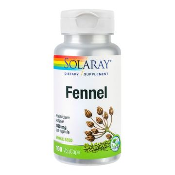Fennel (Fenicul) SECOM Solaray 100 capsule (Concentratie: 450 mg)