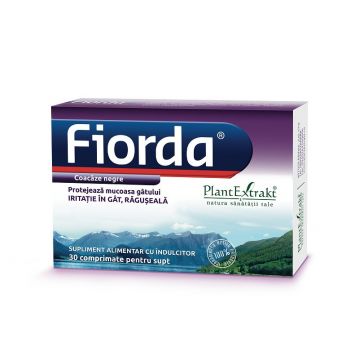 Fiorda 30 comprimate, Plant Extrakt (Aroma: coacaze negre, Concentratie: 30 comprimate)