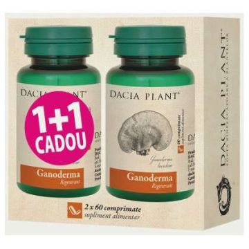 Ganoderma 405 mg Dacia Plant 60+60 comprimate (Concentratie: 405 mg)
