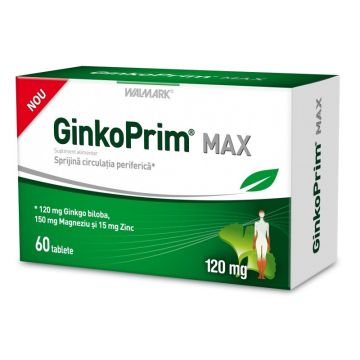 GinkoPrim Max Walmark (Ambalaj: 60 tablete, Concentratie: 120 mg)