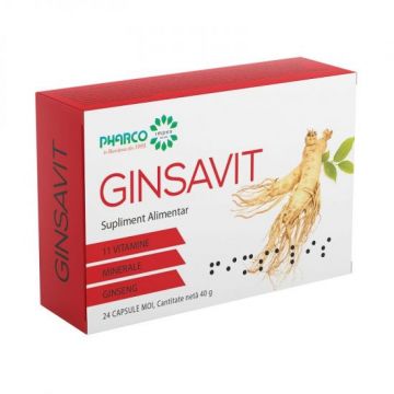 Ginsavit Pharco 24 capsule moi (TIP PRODUS: Suplimente alimentare, Concentratie: 173.61 mg)