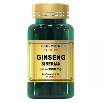 Ginseng Siberian 1000 mg Cosmopharm Premium (Ambalaj: 30 capsule, Concentratie: 1000 mg)