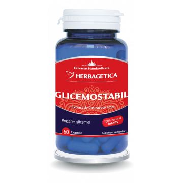 GlicemoStabil Herbagetica capsule (Ambalaj: 120 capsule, Concentratie: 350 mg)