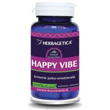 Happy Vibe Herbagetica capsule (Ambalaj: 60 capsule, Concentratie: 300 mg)