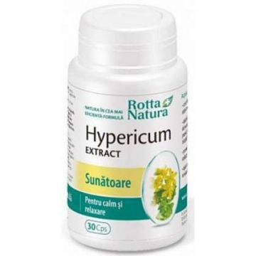Hypericum Extract (Sunatoare) Rotta Natura 30 capsule (Concentratie: 110 mg)