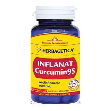 Inflanat Curcumin95 Herbagetica capsule (Ambalaj: 30 capsule, Concentratie: 390 mg)
