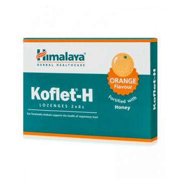 Koflet-H Himalaya Herbal 12 pastile (Aroma: Aroma portocala, Concentratie: 16.5 mg)