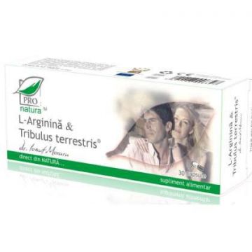 L-Arginina si Tribulus Terrestris Laboratoarele Medica (Ambalaj: 30 capsule, Concentratie: 400 mg)
