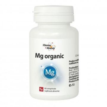 Magneziu organic Dacia Plant 60 comprimate (TIP PRODUS: Suplimente alimentare, Concentratie: 398 mg)